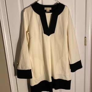 Michael kors white/cream/black dress with pockets
